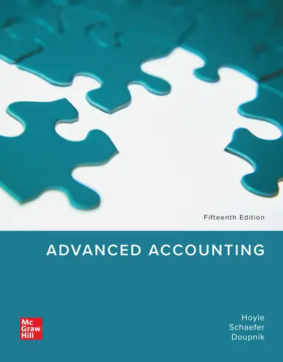 Advanced Accounting, 15th Edition Joe Ben Hoyle, Thomas Schaefer and Timothy Doupnik 2024 Test bank