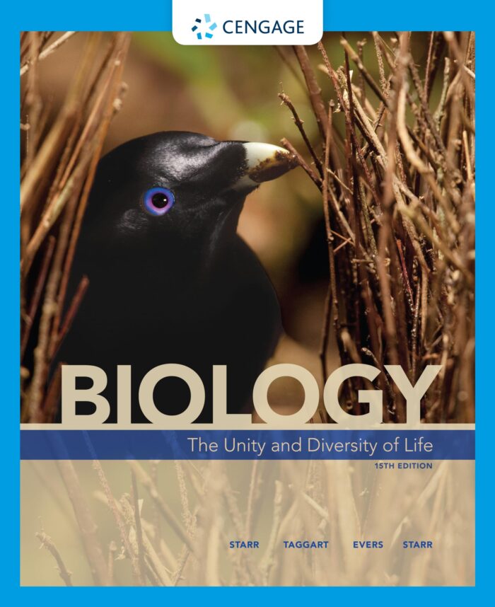 Test Bank For Biology The Unity And Diversity Of Life, 15th Edition, Cecie Starr, Ralph Taggart, Christine Evers, Lisa Starr