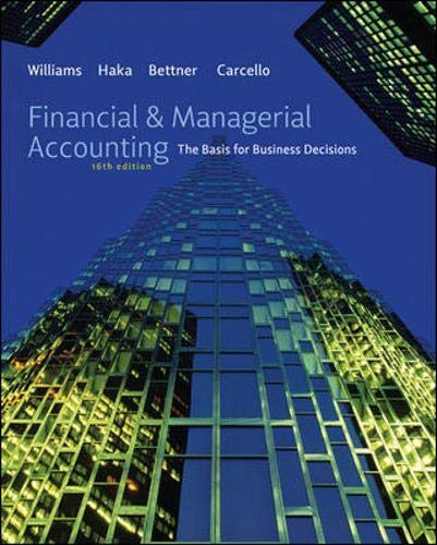 Test Bank For Financial & Managerial Accounting 16th Edition